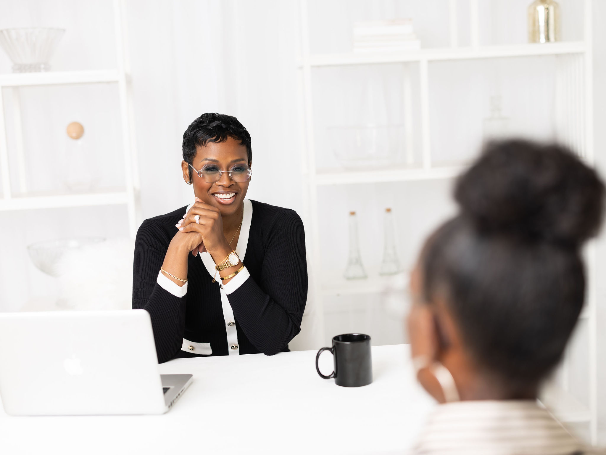 Autumn R. Russell coaching a woman one to one